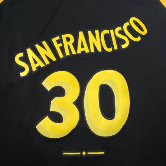 Nike Golden State Warriors Curry No.30 Black Jersey - Picture 6 of 6
